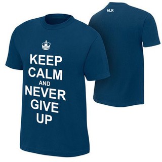 เสื้อยืดผ้าฝ้ายพิมพ์ลายขายดี John Cena "Keep Calm and Never Give Up" T-Shirt