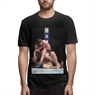 เสื้อยืดคอกลม【XS-3XL】เสื้อยืดคอกลม ผ้าฝ้าย 100% พิมพ์ลายโลโก้ Khabib Nurmagomedov Ko Conor Mcgregor Ufc Fighter แฟชั่น ส