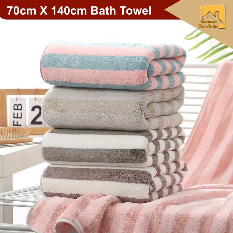 70 ซม.X 140 ซม.ผ้าเช็ดตัวไมโครไฟเบอร์ผู้ใหญ่ Bath Tower