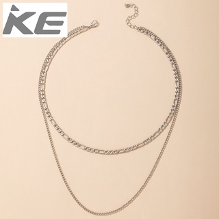 Heavy Metal Jewelry Simple Chain Double Necklace Geometric Hip Hop Necklace for girls for wom