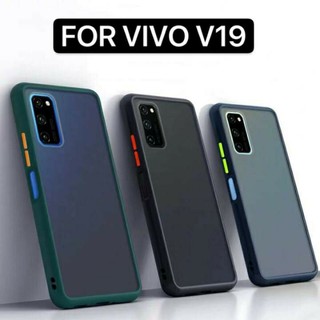 [ส่งจากไทย] เคสกันกระแทก ปุ่มสีผิดด้าน Case VIVO V15 PRO/V9/V11i/V19 เคสโทรศัพท์ วีโว่ ขอบนิ่มหลังแข็ง เคส