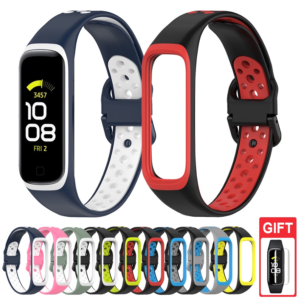 สายนาฬิกาข้อมือซิลิโคน ระบายอากาศ แบบเปลี่ยน สําหรับ Galaxy Fit 2 SM-R220