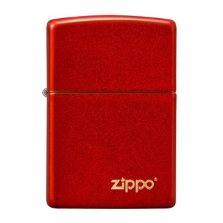 Zippo ไฟแช็กรุ่น 49475ZL Metallic Red Zippo Logo ของแท้ รับประกันตลอดชีวิต นำเข้าและจำหน่ายโดยตัวแทนจำหน่าย