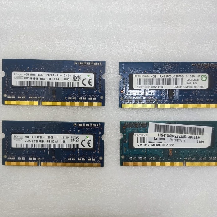 Sodimm DDR3L 4GB ยี่ห้อ Samsung, Hynix, Ramaxel, Elpya, Mix