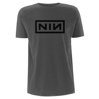 [S-5XL]เสื้อยืดลําลอง สําหรับผู้ชาย แขนสั้น คอกลม พิมพ์ลาย Nine Inch