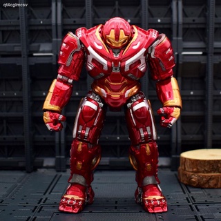 Figure ของสะสม โมเดลตัวการ์ตูน▣♘◄Marvel Figures Avengers 4 Anti-Hulk เกราะเคลื่อนย้ายได้ Iron Man Mecha รุ่นตกแต่งของขวั