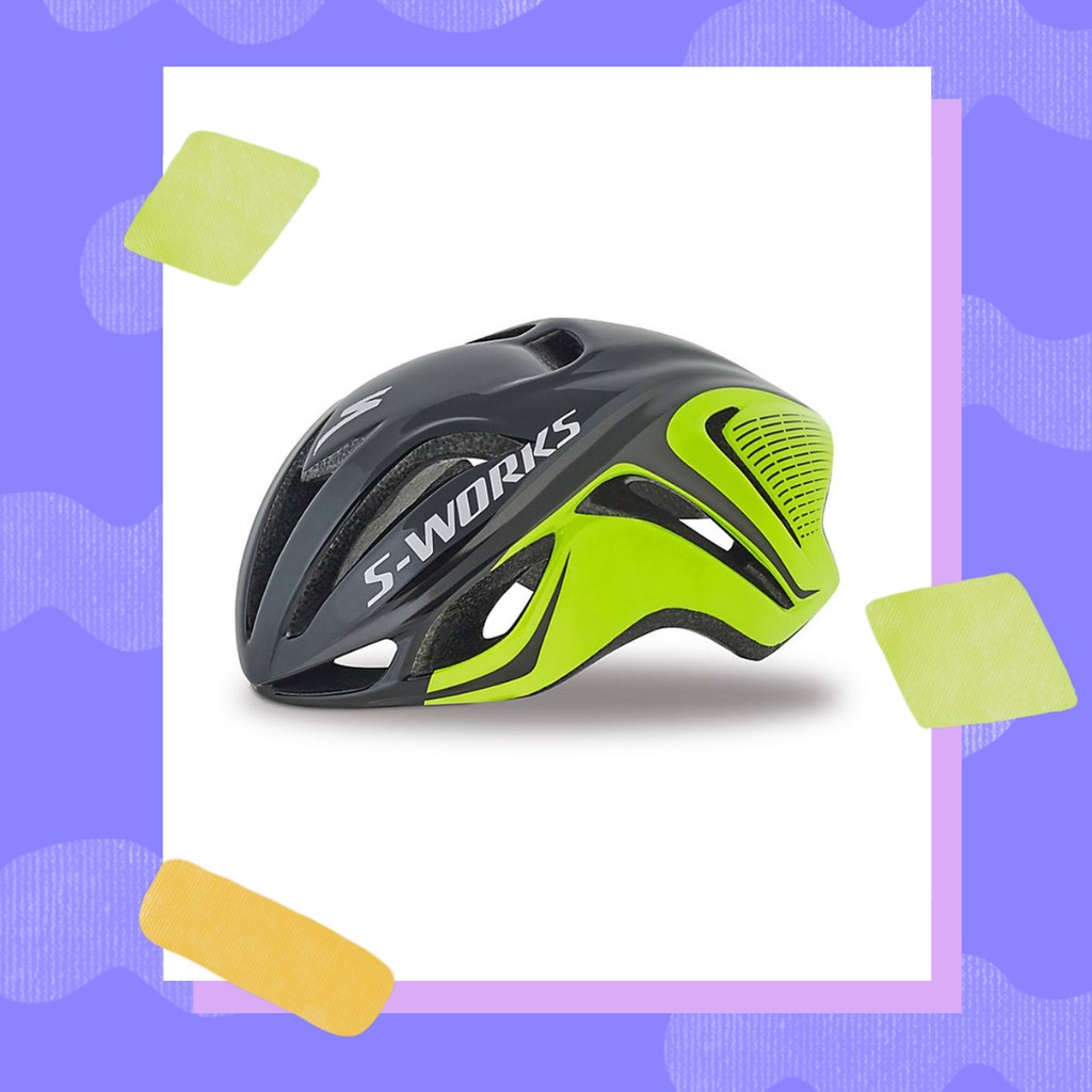 หมวกปั่นจักรยานยี้ห้อดัง หมวกจักรยาน HELMETS SPECIALIZED S-WORKS EVADE TRI HYPER/BLACK ASIA