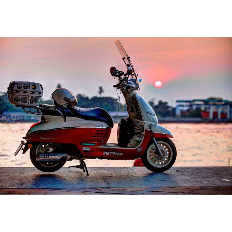 ฮิต!!! Sticker Pocenti สติกเกอร์ไดคัท ติดที่วางเท้า Lambretta หล่อ ลงตัวไปกับ แลมเบรตต้า ติดได้ทุกรุ่น : Pocenti Scooter - รูปที่ 7