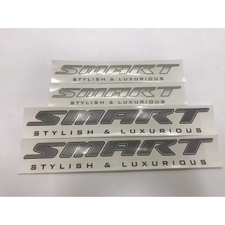 สติ๊กเกอร์ดั้งเดิม SMART STYLISH &amp; LUXURIOUS สำหรับติดกระจกแค๊ป ติดช่องแค๊ป ของรถกระบะ ISUZU D-MAX