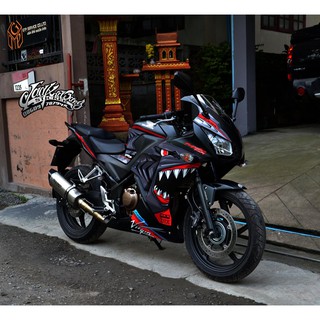 สติ๊กเกอร์ Full Body ลาย ฉลามเทา เต็มคัน รถรุ่น Honda CBR 300