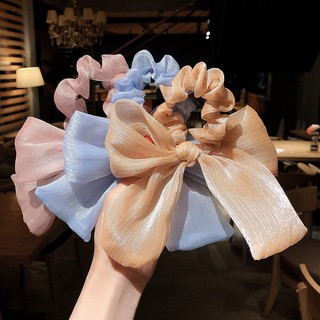 CICI ยางรัดผมโดนัท Korean Chiffon Bow Hair Rope