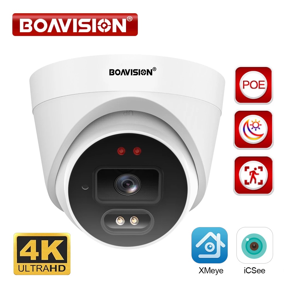 4K 8MP Ultra HD H.265 POE IP Camera 5MP 3MP XMeye APP AI Motion