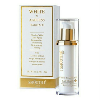 Smooth E GOLD WHITE &amp; AGELESS Baby Face Cream สมูทอี โกลด์ ไวท์แอนด์เอจเลส เบบี้เฟสครีม 30g.