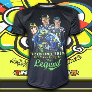 เสื้อยืด คอกลม T-shirt MotoGP เสื้อโมโตจีพี สำหรับแฟนคลับ Sky Racing Team VR46 #MG0050 รุ่น วาเลนตีโน รอสซี (VOL.2)