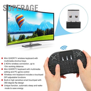 รีโมทคีย์บอร์ดไร้สาย 2.4G Usb Qwerty Dpi สําหรับ Android Tv Box ทัชแพด