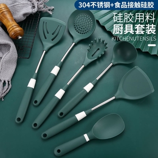 ไม้พายซิลิโคน non-stick ไม้พายพิเศษ ไม้พายทำอาหาร ไม้พายซิลิโคนทนความร้อน ช้อนซุป ช้อนทอด เครื่องครัว