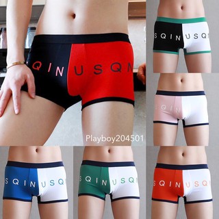 กางเกงในชาย SPORT SQINUSQN ของแท้ 100% บ๊อกเซอร์ Boxer สีและแบบตามภาพ ยืดได้ ใส่สบาย พร้อมส่ง (แบบ SQINUSQN-05 สีทูโทน)