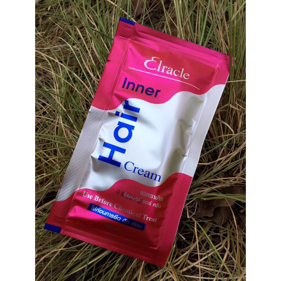 💁 ทรีทเม้นท์ บำรุงผม ซองสีชมพู Elracle Inner Hair Cream🍄