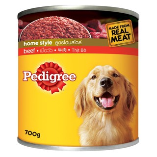 🔥HOT🔥 เพดดิกรี อาหารสำหรับสุนัข รสเนื้อวัว 700 กรัม Pedigree Can 700 g Beef