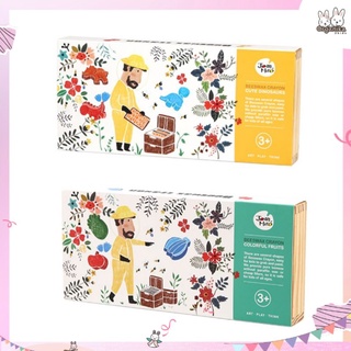 สีแบรนด์ Joan Miro – Bees Wax Crayon – ลายไดโนเสาร์หรือผลไม้ Cute Dinosaurs or fruits