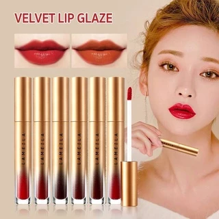 Lameila Velvel lip Glaze Gold Edition ลิปกลอสเนื้อกำมะหยี่ ติดทนนาน ปิดปากตกร่องได้เนี๊ยบ เรียบเนียน มีให้เลือก 5 สีค้าบ