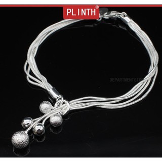 PLINTH สร้อยข้อมือเงินแท้ 925 Taizhu ภายนอกเม็ดเล็ก ๆ สวย ๆ2257