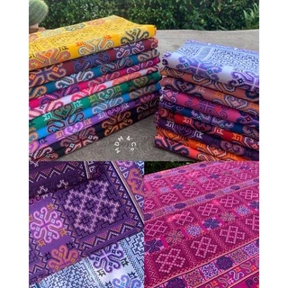 👾 ผ้าฝ้าย พิมพ์ลายอาข่า สไตล์พื้นเมือง 🌈 19 สี | Cotton 100% 👾