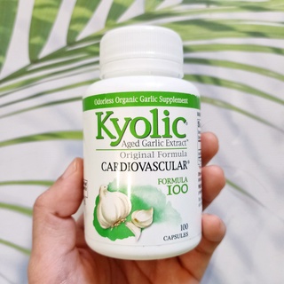 ไคโอลิค กระเทียมบ่มสกัดไร้กลิน สูตรดั้งเดิม Aged Garlic Extract Cardiovascular Original Formula 100 Capsule (Kyolic®)