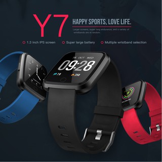 Smart Watch Y7 สายซิลิโคนรองรับแจ้งเตือนข้อความภาษาไทย และอื่นๆ