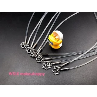 สร้อยคอยาง PVC แขวนพระ สร้อยยางPVC ห้อยพระ สร้อยเด็ก ยาว18 20 24นิ้ว แต่งอะไหล่สแตนเลสแท้