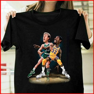 เสื้อยืด พิมพ์ลาย Nice Larry Bird And Magic Johnson สไตล์คลาสสิก DiySize S-5XL