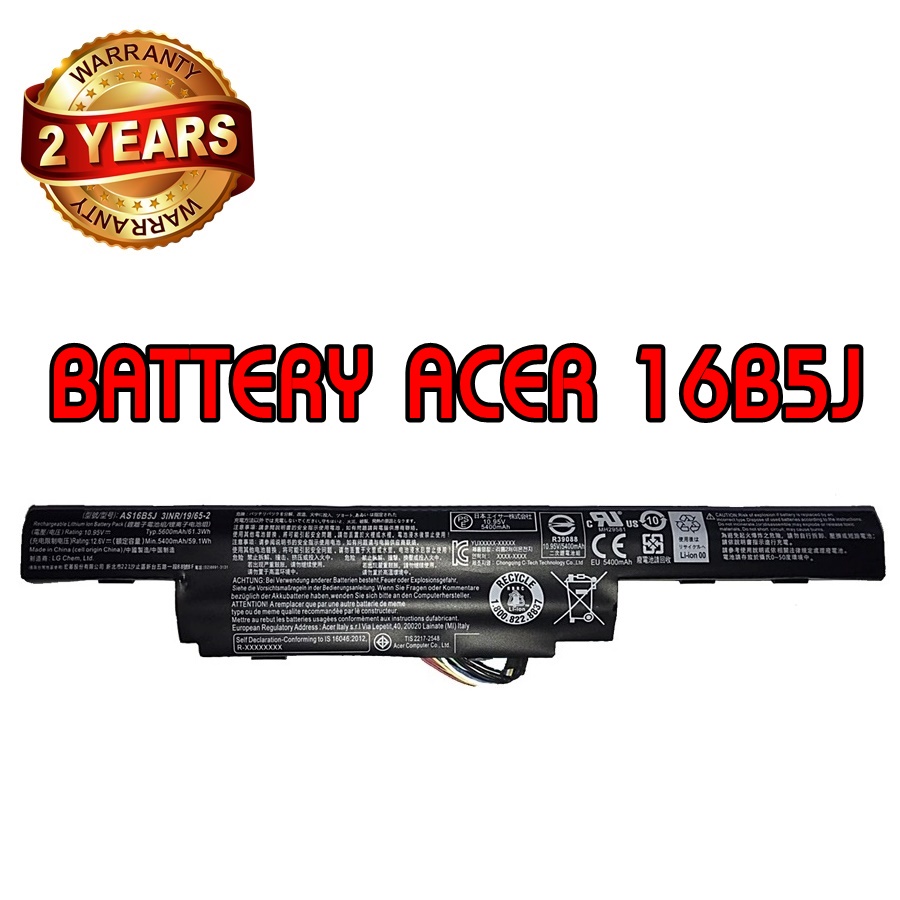 รับประกัน 2 ปี BATTERY ACER AS16B5J แบตเตอรี่ เอเซอร์ F5-573 F5-573G AS16B8J