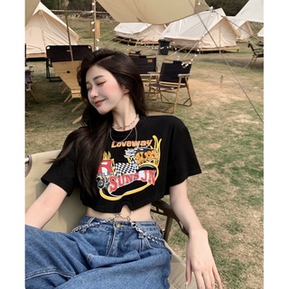 พร้อมส่งจาก กทม🔥🇹🇭เสื้อครอป สายฝอแต่งโซ่สีดำ ผ้าดีมากจ้า สำหรับผู้หญิง(Gee shop🛍)