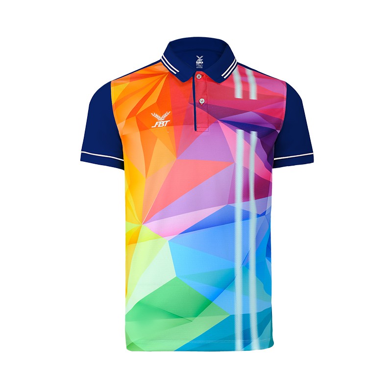 FBT เสื้อโปโลชาย พิมพ์ลาย เสื้อคอปก แขนสั้น ยูนิฟอร์ม รหัส A2C407