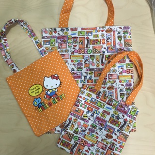 SALE!! กระเป๋าผ้าสะพายข้าง Totebag SANRIO ของแท้ มือ1 ยังไม่เคยใช้ ใบเล็ก ก8”*ส9” / ใบใหญ่ ก13”*ส15”