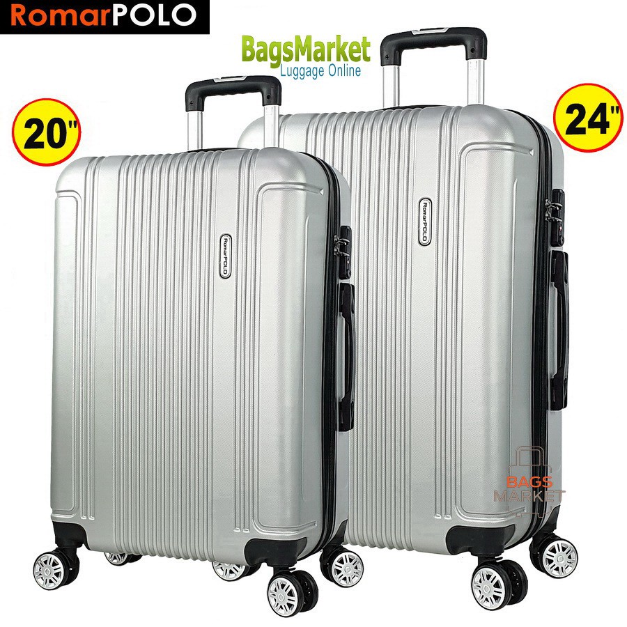Romar Polo กระเป๋าเดินทาง 24+20 นิ้ว Polo2420-3 (Silver)