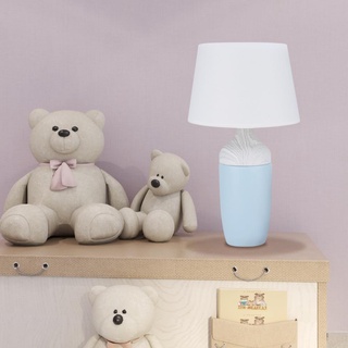 ไฟตั้งโต๊ะ CARINI K3579_BLUE ผ้า/ เซรามิก โมเดิร์น สีขาว/สี่ฟ้า