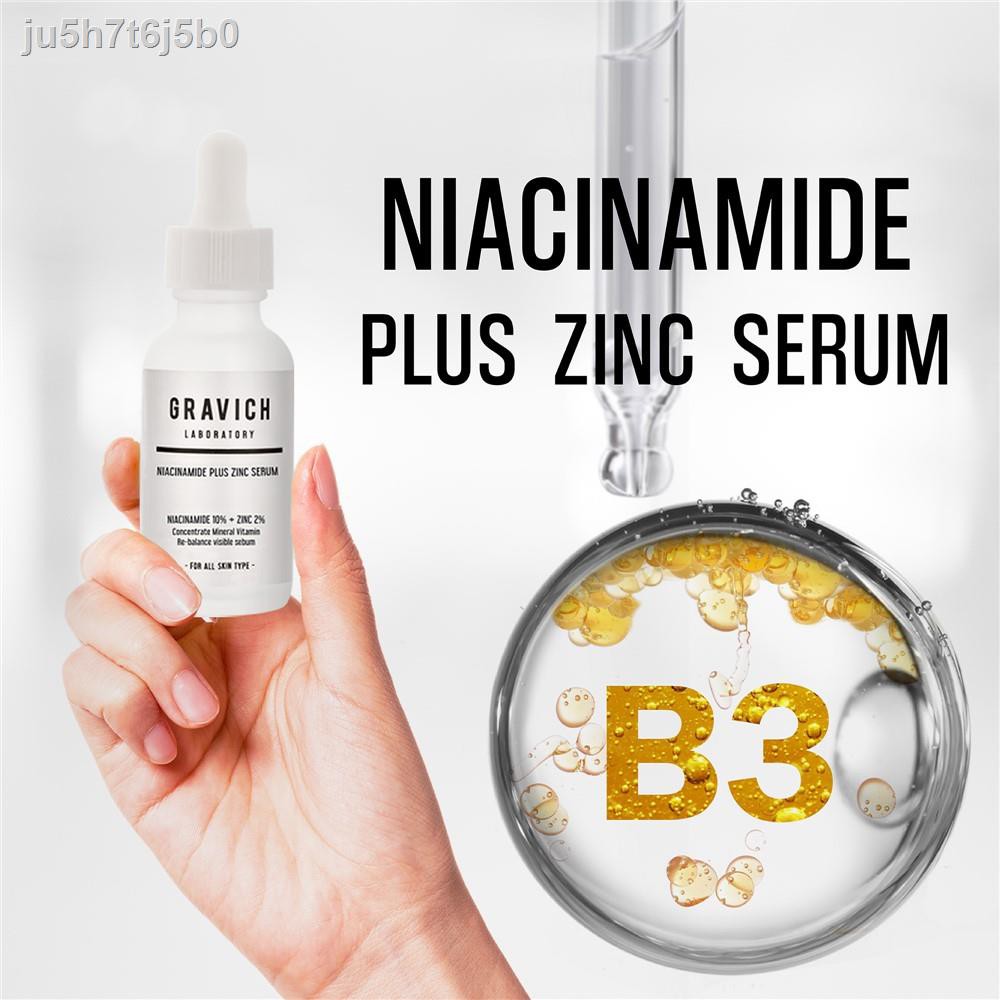 niacinamide ♕Gravich Niacinamide Plus Zinc Serum ปรับผิวกระจ่างใส ลดการ