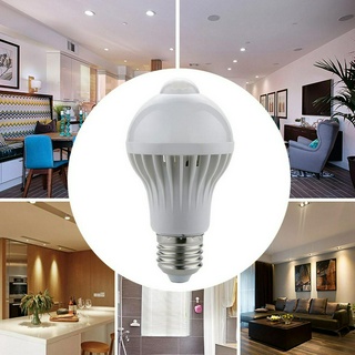 ⭐หลอดไฟ ทรงหยดน้ำ เซนเซอร์ อินฟาเรด LED PIR Lamp E27 5W, 7W, 9W Bulb Auto Smart PIR Infrared Body Motion Sensor Light