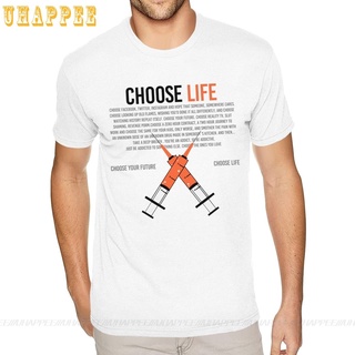 เสื้อยืดแขนสั้น พิมพ์ลายภาพยนตร์ Trainspotting สไตล์ UK แฟชั่นสําหรับผู้ชาย 1990SS-5XL