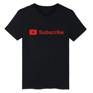 Alimoo เสื้อยืดท็อปส์ผ้าฝ้ายแขนสั้นพิมพ์ Youtube สำหรับผู้ชาย Big Size XXS-4XL 1465D