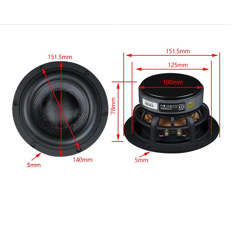 ดอกลำโพง5.25 นิ้ว 4Ω 100W HiFi ลำโพง ดอกซับ bass subwoofer hk กรวยไฟเบอร์กลาส ความถี่ต่ำ และทรงพลัง - รูปที่ 2