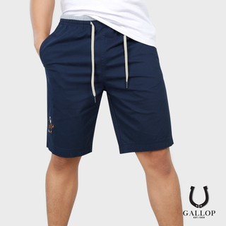 GALLOP : CASUAL SHORTS  กางเกงขาสั้นเอวยางยืด สีน้ำเงิน รุ่น GSP9001