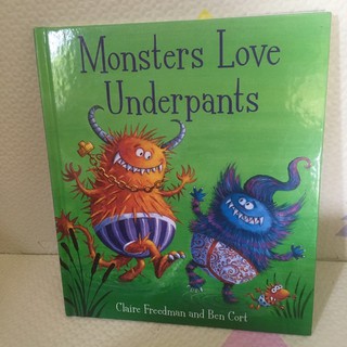 Monsters Love Underpants หนังสือนิทานปกแข็ง มือสอง -cb2