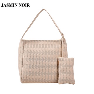 Jasmin NOIR กระเป๋าสะพายไหล่ กระเป๋าถือ ผ้าแคนวาส ใบใหญ่ สําหรับสตรี