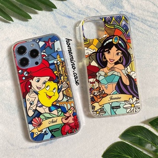 🌈 พร้อมส่ง 👑 Disney Princess (Ariel,Jasmine) Stained Glass Jelly Case เคสเจ้าหญิง เจ้าหญิงดิสนีย์ ลิขสิทธิ์แท้