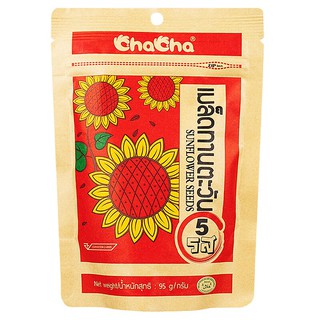 ชาช่าเมล็ดทานตะวัน 5รส 95กรัม Chacha Sunflower Seeds 5 Flavors 95 g.