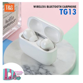 Earbuds T&amp;G TG13 TWS wireless Bluetooth Headphones Sports5.0 earbuds Touch Control Earbuds Earphone สีขาว