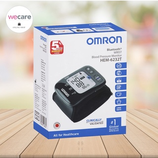 Omron รุ่น HEM-6232T เครื่องวัดความดันโลหิตอัตโนมัติ ข้อมือ รับประกัน 5 ปี เชื่อมต่อผ่านบลูทูธ