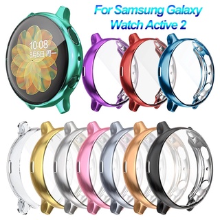 เคสนาฬิกาข้อมือ TPU แบบบางพิเศษ ป้องกันหน้าจอ สําหรับ Samsung Galaxy Watch Active 2 40 44 มม.